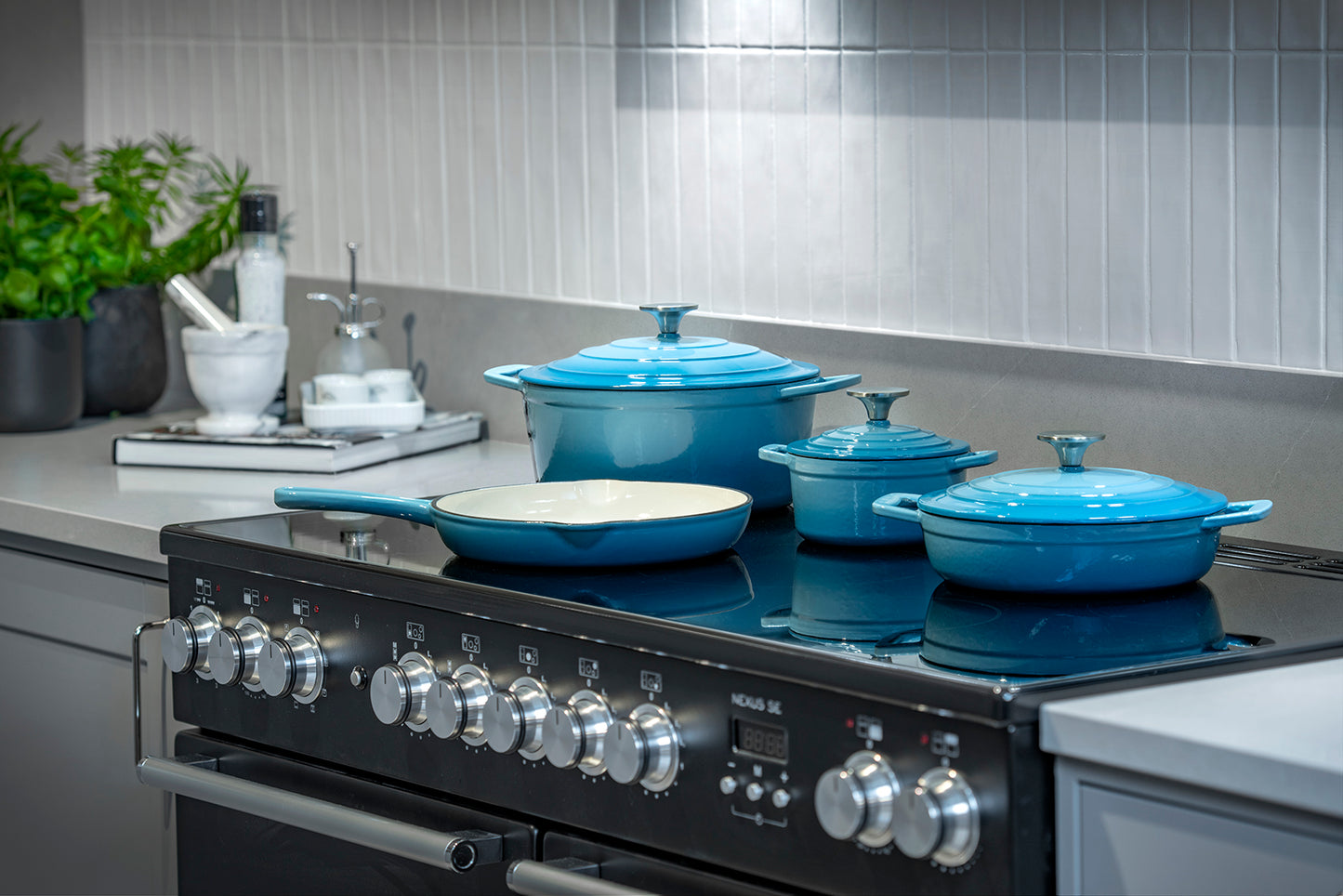 Cs Solingen Xanten pentola in ghisa blu - 26 cm | pentola in ghisa