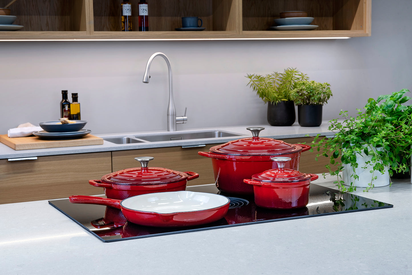 Cs Solingen Xanten Pentola in Ghisa Rossa - 26 cm | Pentola in Ghisa