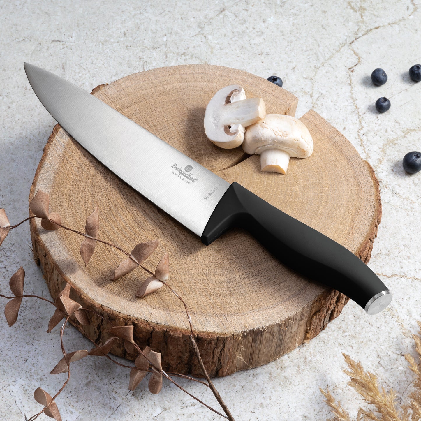 Set di Coltelli Neri Berlinger Haus con Tagliere in Bambù