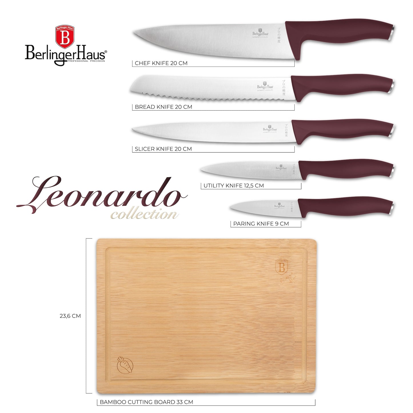 Set di Coltelli Berlinger Haus Leonardo 6 Pezzi