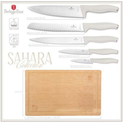 Set di Coltelli Berlinger Haus Sahara con Tagliere in Bambù