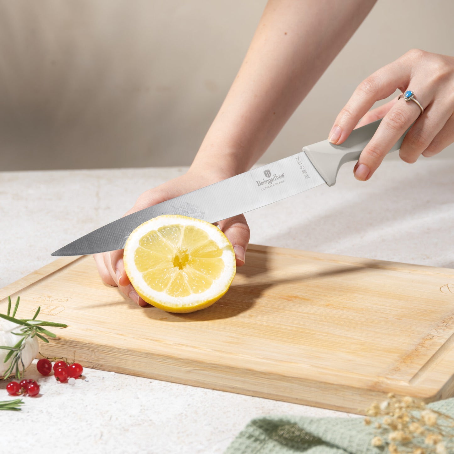 Set di Coltelli Berlinger Haus Sahara con Tagliere in Bambù