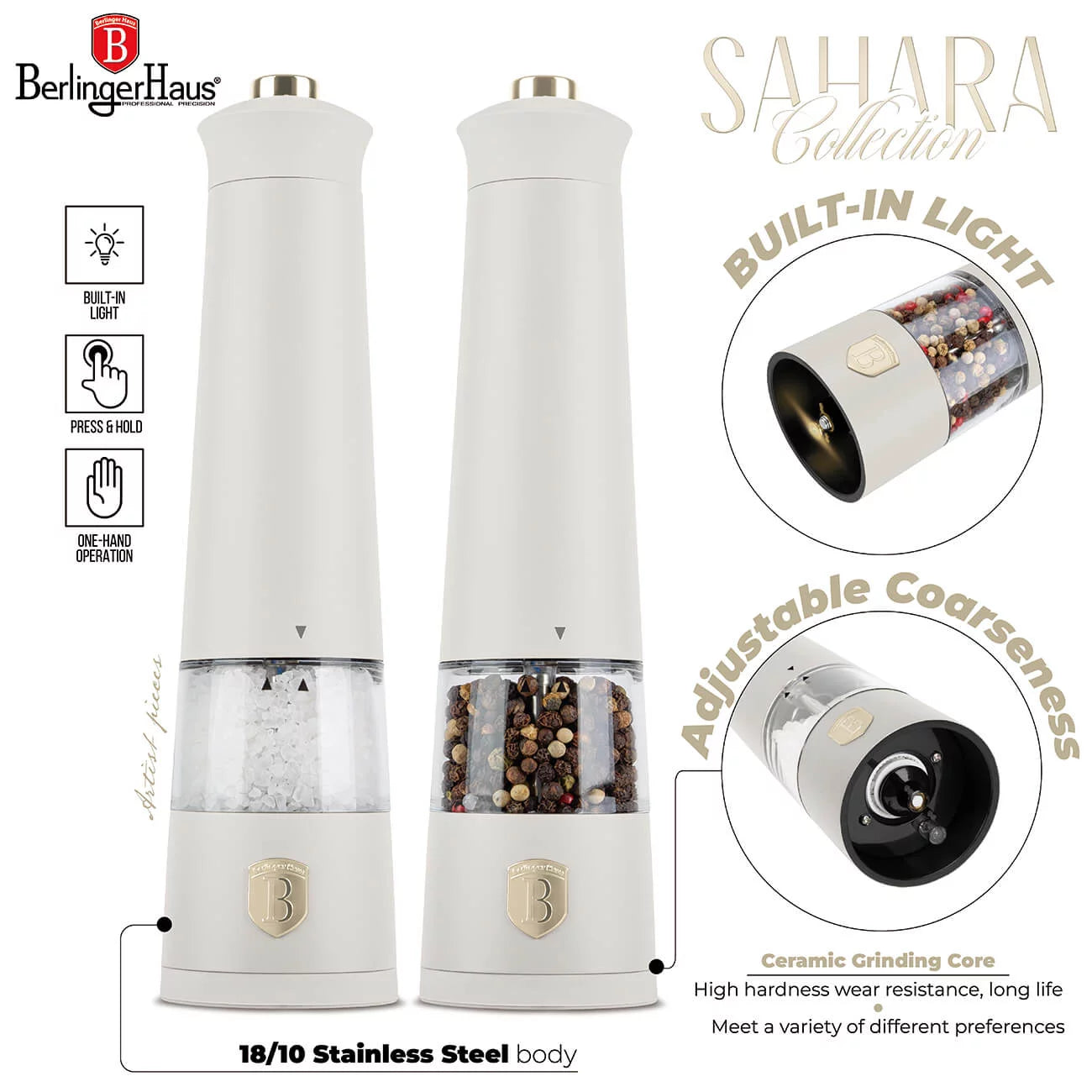 Berlinger Haus Macinapepe e Macinasale Elettrico Sahara