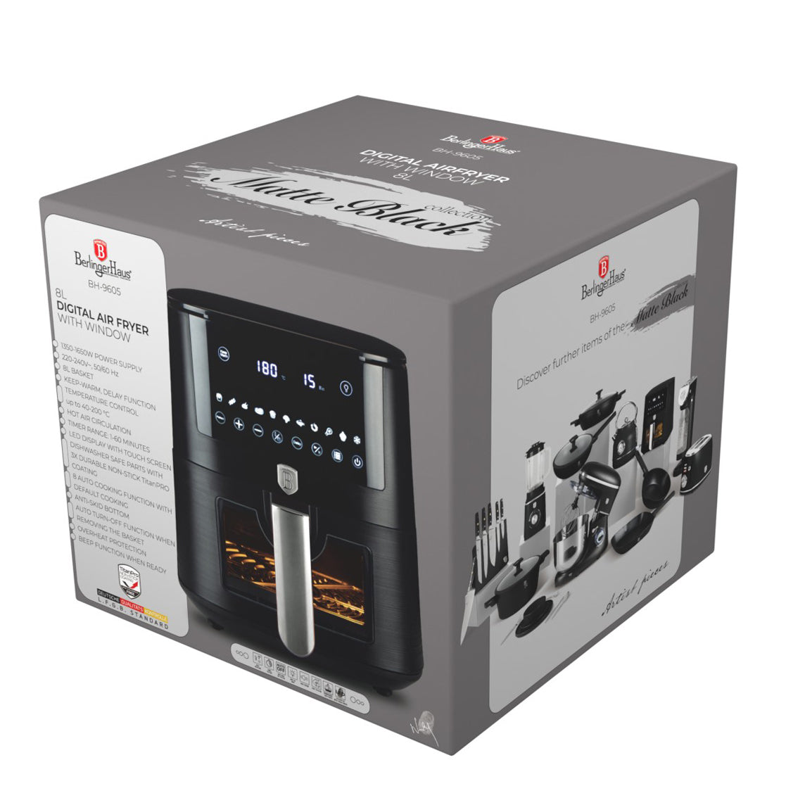 Friggitrice ad Aria Digitale nera XXXL – 8L