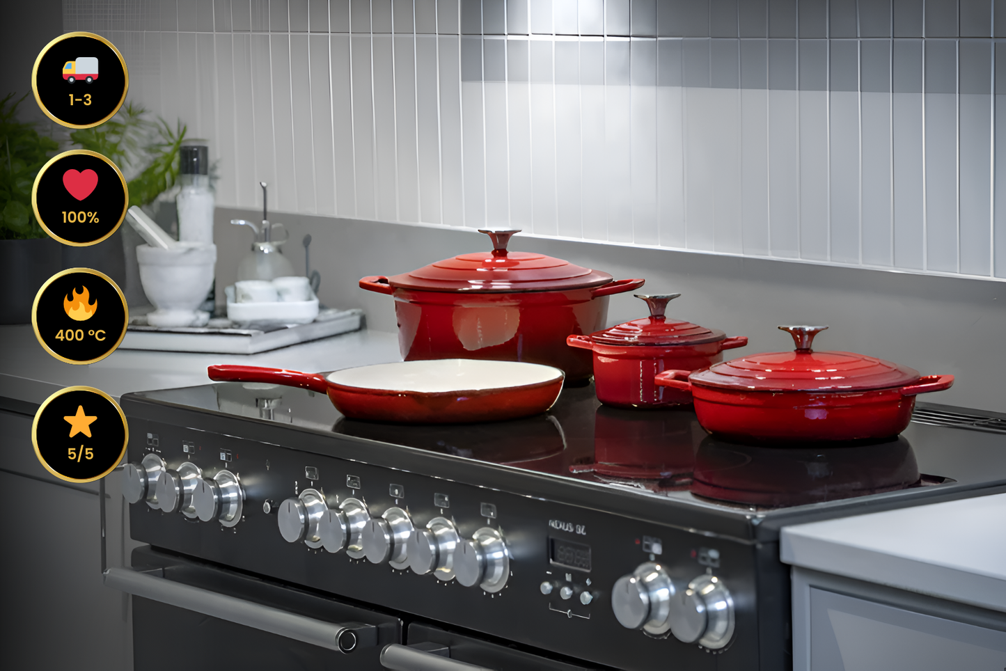 Set di Pentole in Ghisa CS Solingen – 7 Pezzi